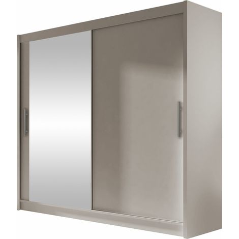 Armario Closico Pallor VI, Cachemira, 215x180x58cm, Puertas de armario: Correderas, Número de estantes: 5