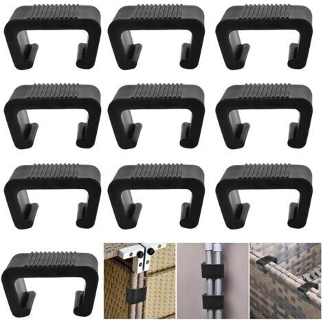 10 Pièces Clips pour Meubles en Rotin - 4.3cm,Clips pour meubles d'extérieur, clips pour canapé de patio, attaches pour chaises en rotin, fournitures de connexion pour meubles de canapé (1/5)