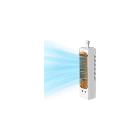 Ventilateur tour silencieux, 3 W, 2000 mAh, oscillation à 90° - Convient pour la maison, le bureau, la chambre, la cuisine, etc. (1/5)