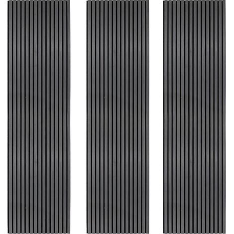 Acoustic Slat Wall Panels x 3 – Anthracite Grey