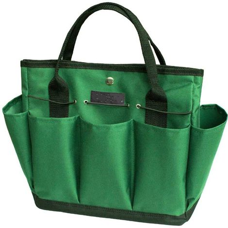 Bolsa para herramientas de jardinería - Organizador de herramientas de jardinería con 8 bolsillos de tela Oxford para uso en interiores y exteriores (1/5)