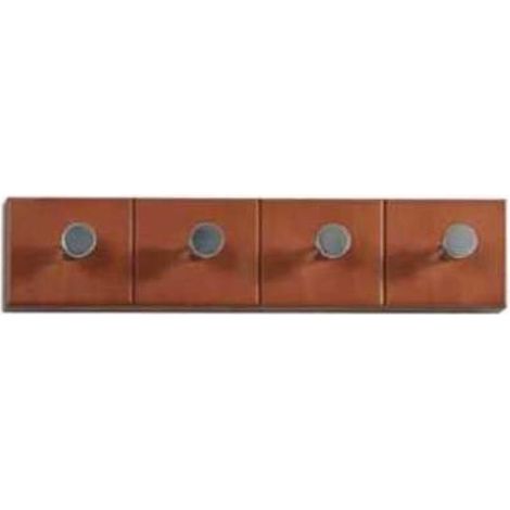 Percha de pared mod. 248, 4 colgadores varios colores a elegir 10 cm(alto)44 cm(ancho)4 cm(largo) Color Mogano (1/3)