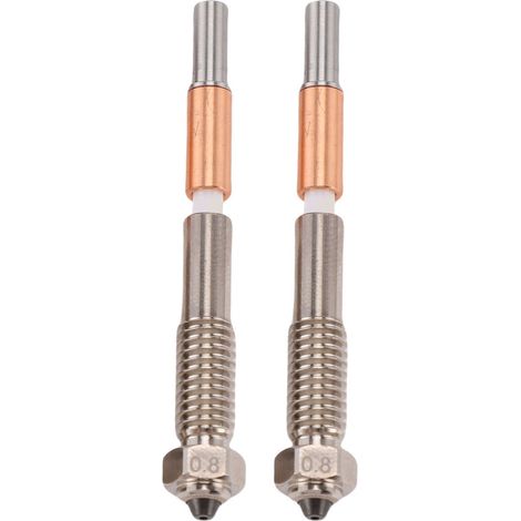 Buse imprimante 3D 2 pièces pour QIDI PLUS 4, tête d'extrusion bimétal acier trempé 0,8 mm à changement rapide (1/5)