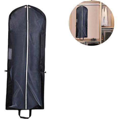 Fundas para ropa para almacenamiento y transporte, 180 cm, protección antipolillas, plegables, transpirables para vestidos, trajes de baile, trajes de etiqueta, vestidos de noche y abrigos.