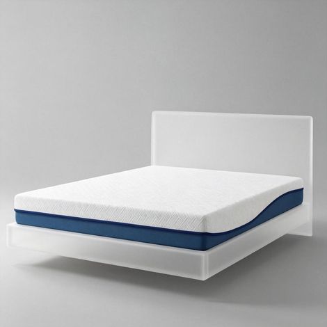 Matelas mémoire forme gel thé vert 140x190 cm épaisseur 16 cm fermeté moyenne, housse amovible lavable pour deux personnes (1/5)