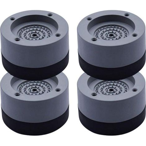 4Pcs Patins Anti Vibration Tampon Anti-vibration Lave Linge Universel Pieds Stabilisateur Piédestal pour Lave-Linge Réfrigérateur GROOFOO (1/5)