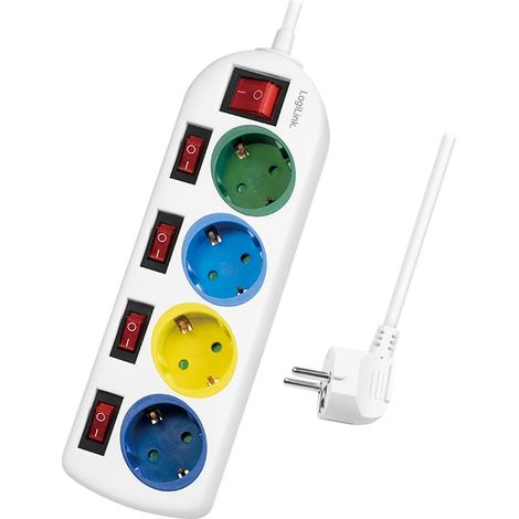 LOGILINK Steckdosenleiste LPS257, 4-fach, weiß (1/4)