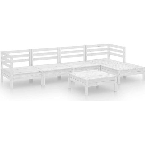 Maison Exclusive - Juego de muebles de jardín 6 piezas madera mac (1/5)