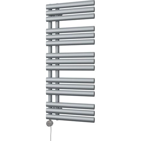 Percival - Silver Electric Towel Rail H1120mm x W500mm 500w Thermostatic (1/3)