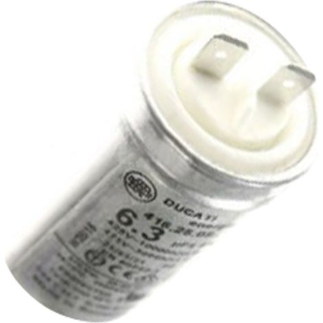 Ersatzteil - Kondensator 6,3uf -  - ARTHUR MARTIN, ARTHUR MARTIN ELECTROLUX, SAUTER, ROSIERES, DE DIETRICH, BRANDT, BAUKNECHT, WHIRLPOOL, SCHOLTES, FAGOR, FAURE, IGNIS, ELECTROLUX, JUNO, CANDY, HOOVER