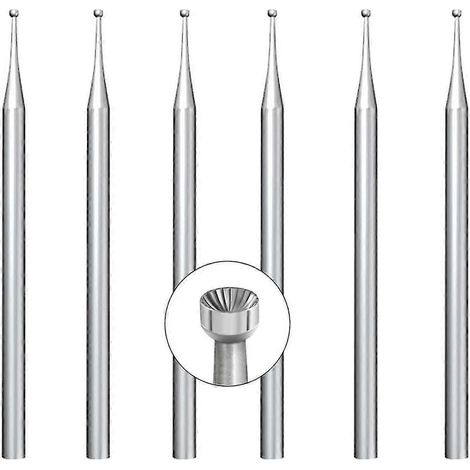KINCJON Lot de 6 fraises à arrondir rondes de 1,2 mm - Embouts à arrondir le fil sur tige de 3/32" pour la fabrication de bijoux en lapidairerie (1/5)