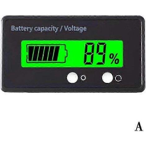 LCD-Batteriekapazitätsanzeige 12V-48V, digitales Voltmeter, grüne Spannungsüberwachung (1/5)
