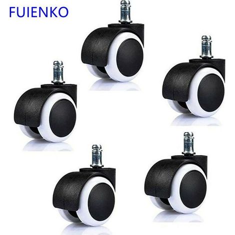 Office chair castors, set of 5 armchair castors, wheel diameter (50mm) (1/4)