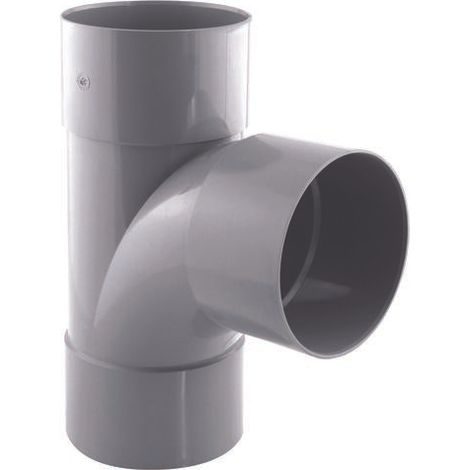 Somatherm – Té PVC droit triple femelle Ø100 mm – Raccord pour évacuation eaux usées – Installation facile avec colle PVC – Conformité norme NF (1/2)