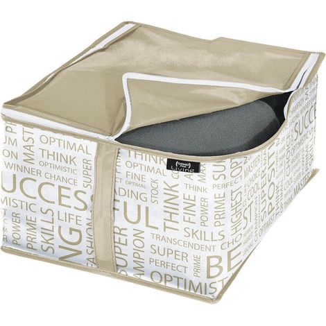 Housse de Rangement sous Lit Polyester/Plastique Brun/Gris 30 x 40 x 20 cm