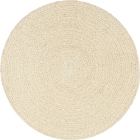 Napperons 6 pcs Naturel Plain 38 cm Rond Coton CFW552770 (1/4)