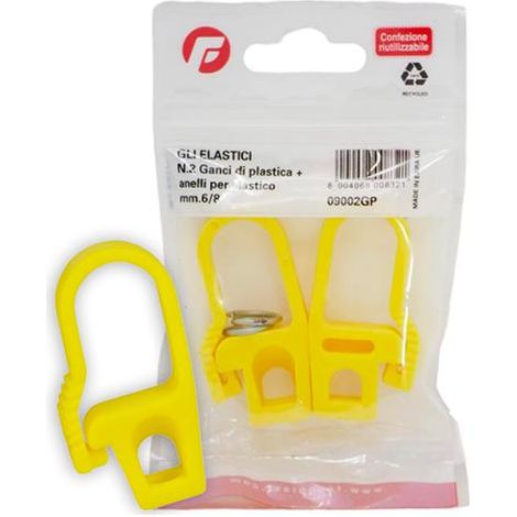 GANCIO FUNE ELASTICA Ø 6/8MM PLASTICA (BL 2 PZ)