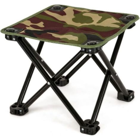 Petit tabouret de camping pliant pour adultes, chaise pliante robuste et pratique, idéale pour le camping et la randonnée. (1/4)