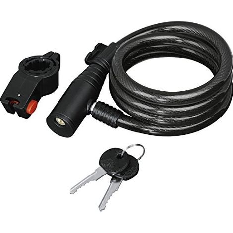 CÂBLE ANTIVOL EN SPIRALE POUR VÉLO, 120CM, NOIR HAMA 00178110 (1/4)