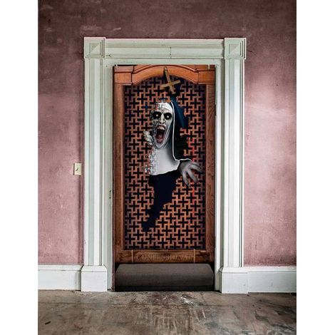 Décoration de porte confessionnal Halloween