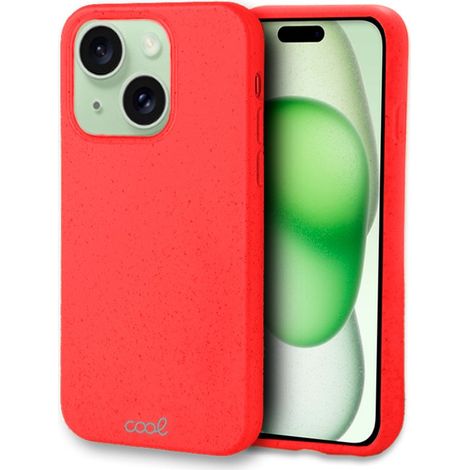 Carcasa COOL para iPhone 15 Plus Eco Biodegradable Rojo