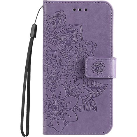 Custodia a libro per Samsung Galaxy A13 4G, Mandala, Viola (1/5)