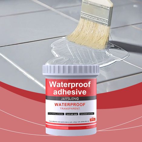 Transparente, wasserdichte Dichtmasse für Dächer, Badezimmer, Küchen und Wände – Abdichtung, Leckageverhinderung und Reparaturbeschichtung (keine Fliesenentfernung erforderlich) – 300 g -- DE (1/5)