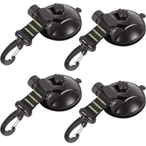 Paquete de 4 ventosas de anclaje con accesorio de ventosa para coche, camping, lona, accesorio de ventosa multifunción para tiendas de campaña como toldo lateral del coche (1/5)