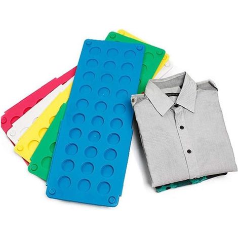 2 Pièces Vêtements Conseil Pliant Gagnez du Temps Facile Fold Multifuncitonal Vêtements Organiser Un Dossier De Couleur Aléatoire (1/3)