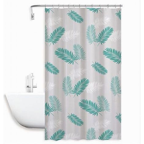 Rideau De Douche Antimoisissure Imperméable 240 X 200 Cm Avec Plumes 59518 (1/2)