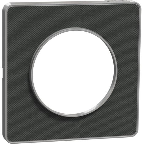 SCHNEIDER ELECTRIC - ODACE TOUCH - PLAQUE DE FINITION KVADRAT 1 POSTE - OMBRE/ALU - S530802KB (1/3)