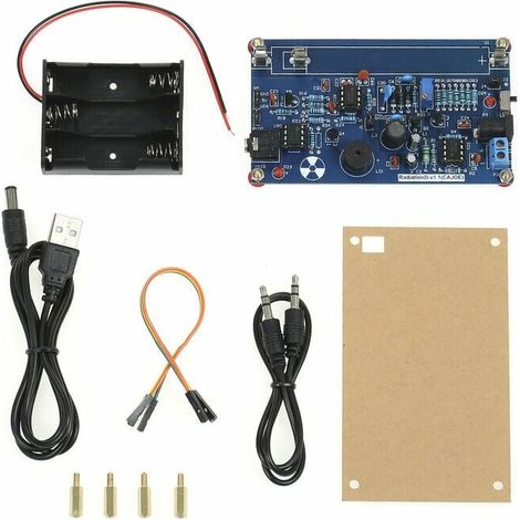 Système de détection de radiations assemblé, DIY Miller Tube Tube Détecteur de radiations nucléaires Compteur Geiger Kit Module Expérimental - Blue (1/5)