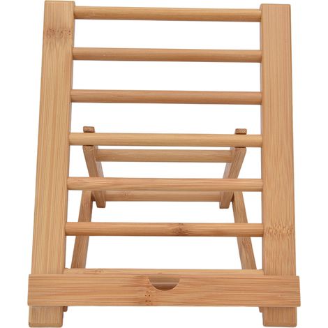 Support de tablette en bambou pliable multi-angles, support de bureau universel pour tablettes de 4 à 13 pouces, compatible avec téléphones, livres et partitions musicales.