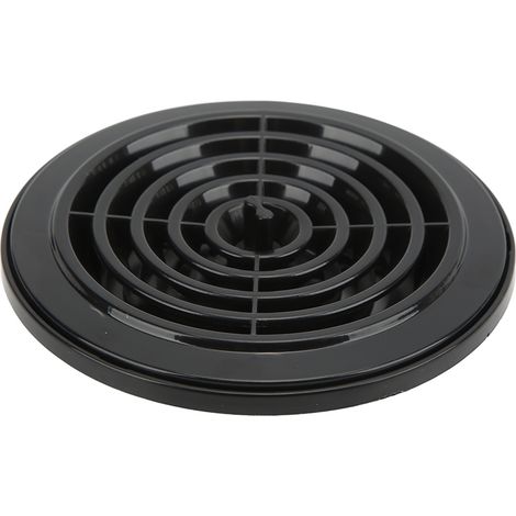 Bouche d'aération ronde à persiennes pour climatisation, ventilation universelle auto, camping-car, bateau, yacht, bus, salle de bain, grille noire (1/5)