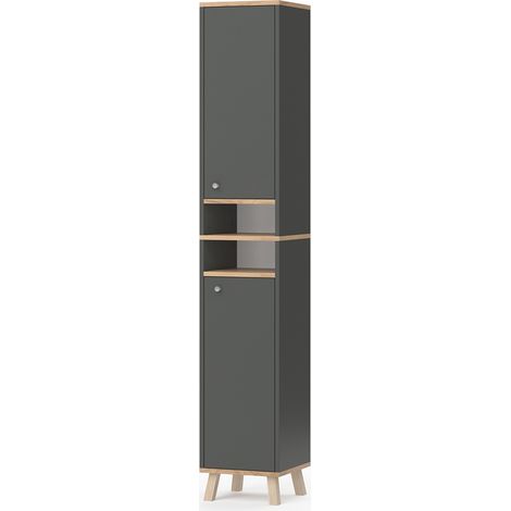 Mobile bagno alto Senyo, Antracite, 30 x 174 cm, Vicco
