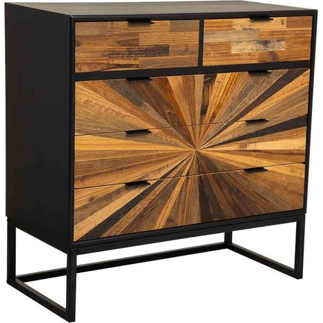 Aparador de madera recuperada marrón  80x39.5x81h cm (1/5)