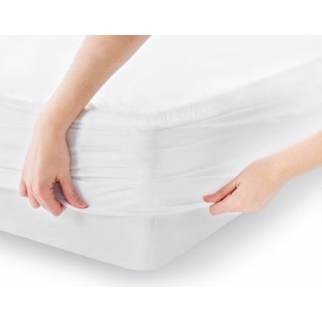 Bedding waterproof mattress protector 150 x 200 x 30 cm, premium towel towel mattress cover, breathable, stretchy all around duvet cover 1 (1/3)