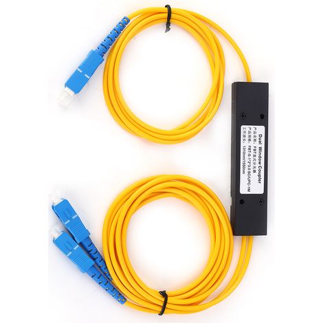 Répartiteur fibre optique monomode 1x2, module FBT avec connecteurs SC/UPC, gamme 1310-1550nm, pour réseau FTTH et télécom. (1/5)