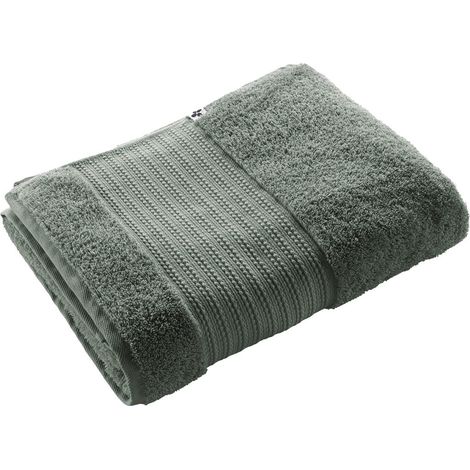 EMMA - Serviette de Bain 90x150cm en Coton Bio Coloris Romarin (1/5)