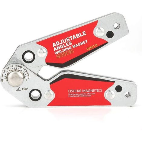 Support de Soudage Magnétique, angles Réglables de 20 ° à 200 °, aimants de Soudage Positionneur de Recherche de Pince D'angle avec Clé Hexagonale,