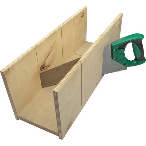 Cassetta portametro con sega - 19x49cm Legno massiccio, sega a mano - Marbet Design
