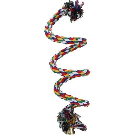 Harnais pour oiseau en corde de coton colorée à suspendre, jouet pour perroquet à mâcher et à grimper (1/5)