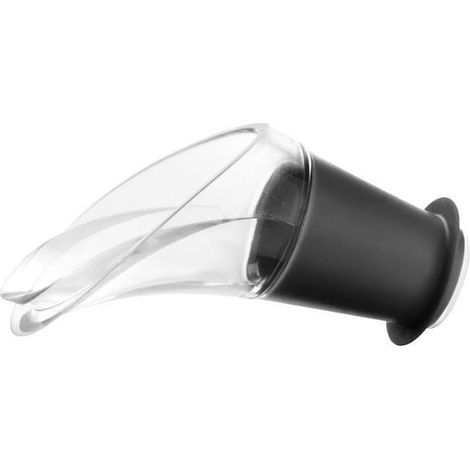 Lote de 2 vertedores antideslizantes negros - Servidor de vino Crystal - Vacuvin (1/5)