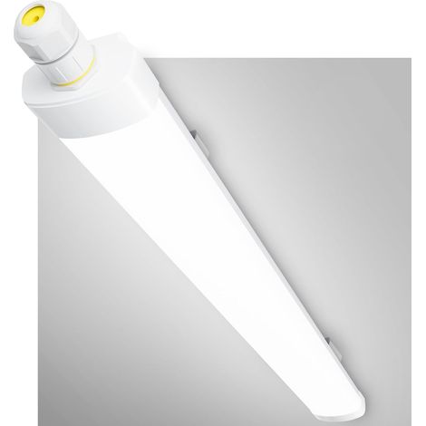 Réglette LED 60cm - 1 Unité - Aluminium IP65 - 2520lm Sans Scintillement - Garage Atelier Cave - Blanc Froid 5000K