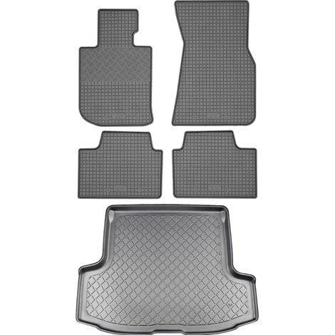 BMW Serie 3 G21 / Serie 3 G21 Touring xDrive Familiar (5 puertas) desde junio de 2019. JUEGO: alfombrillas de goma para coche + alfombrilla para maletero.