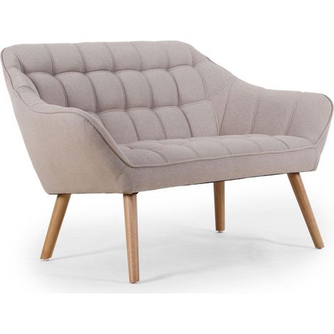 Canapé 2 Places Scandinave "Taone" 128cm Beige (1/5)