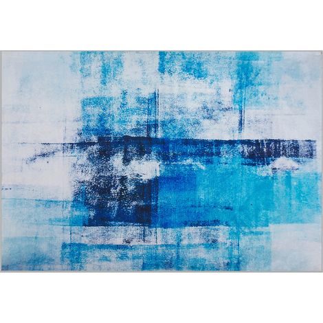 Alfombra azul multicolor 160 x 230 cm impresión 3D pelo corto estilo moderno Trabzon (1/5)