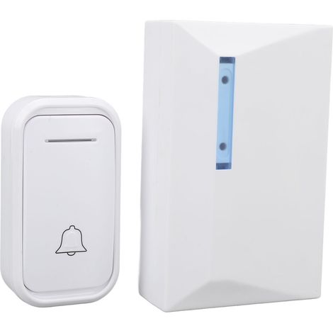 Sonnette sans fil portable à piles, 38 sonneries, 3 volumes, portée de 150 m, idéale pour la maison. (1/5)