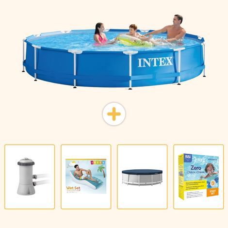 Intex Piscine Tubulaire Ronde - 366x76 cm - 5-pièces  S291 (1/5)