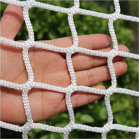 Filet de Protection pour Enfant Chat, Filet De Sécurité Anti Chute sans Nœuds en Polyester pour Escaliers Balcon Clôtures Terrasses Animaux pour Voiture(Size:1 2m(3 7ft),Color:Blanc) (1/5)